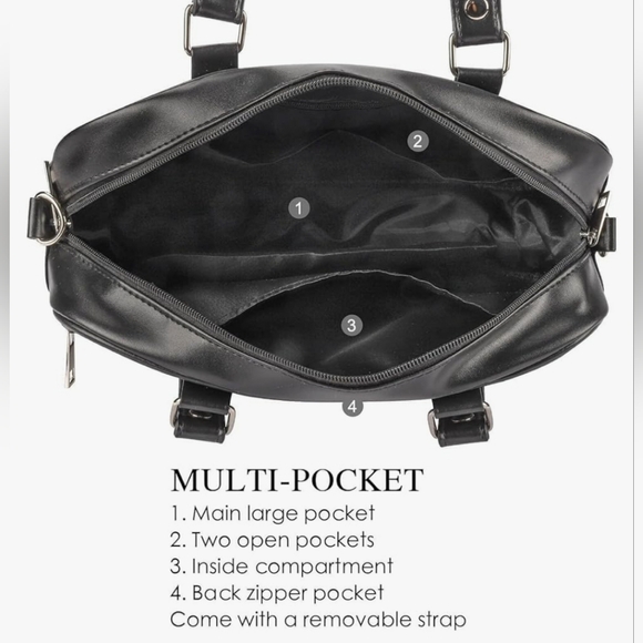 Black Crossbody Purse Ita Bag - Picture 8 of 9